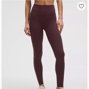 SOLD Lululemon Wunder Train 25” Garnet size 6